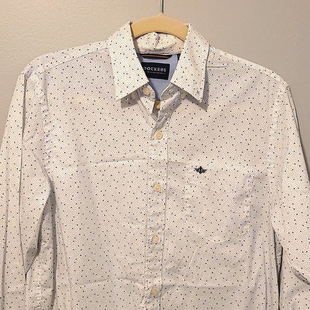 White printed dress shirt